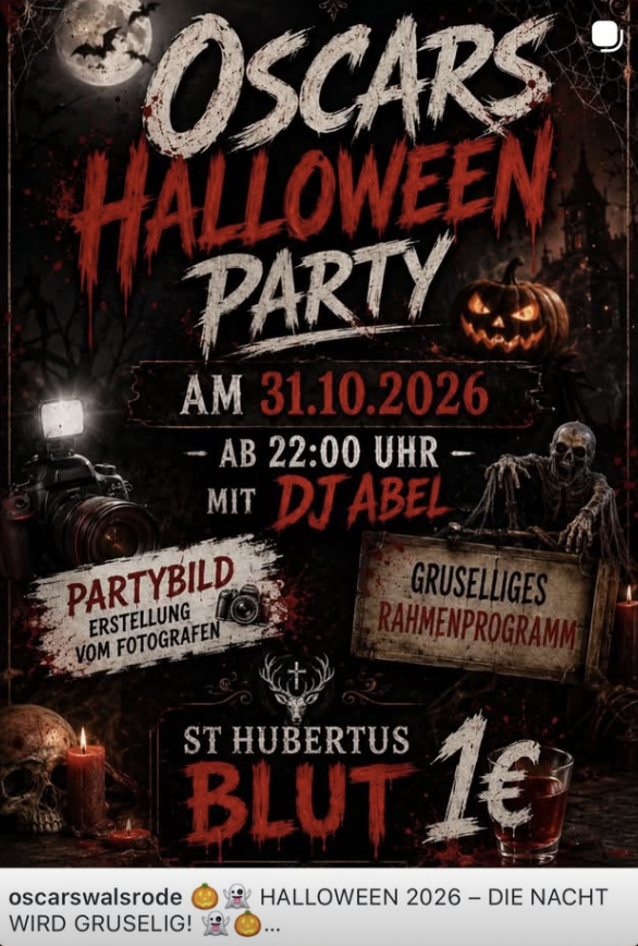 OSCAR’S HALLOWEEN PARTY 2026