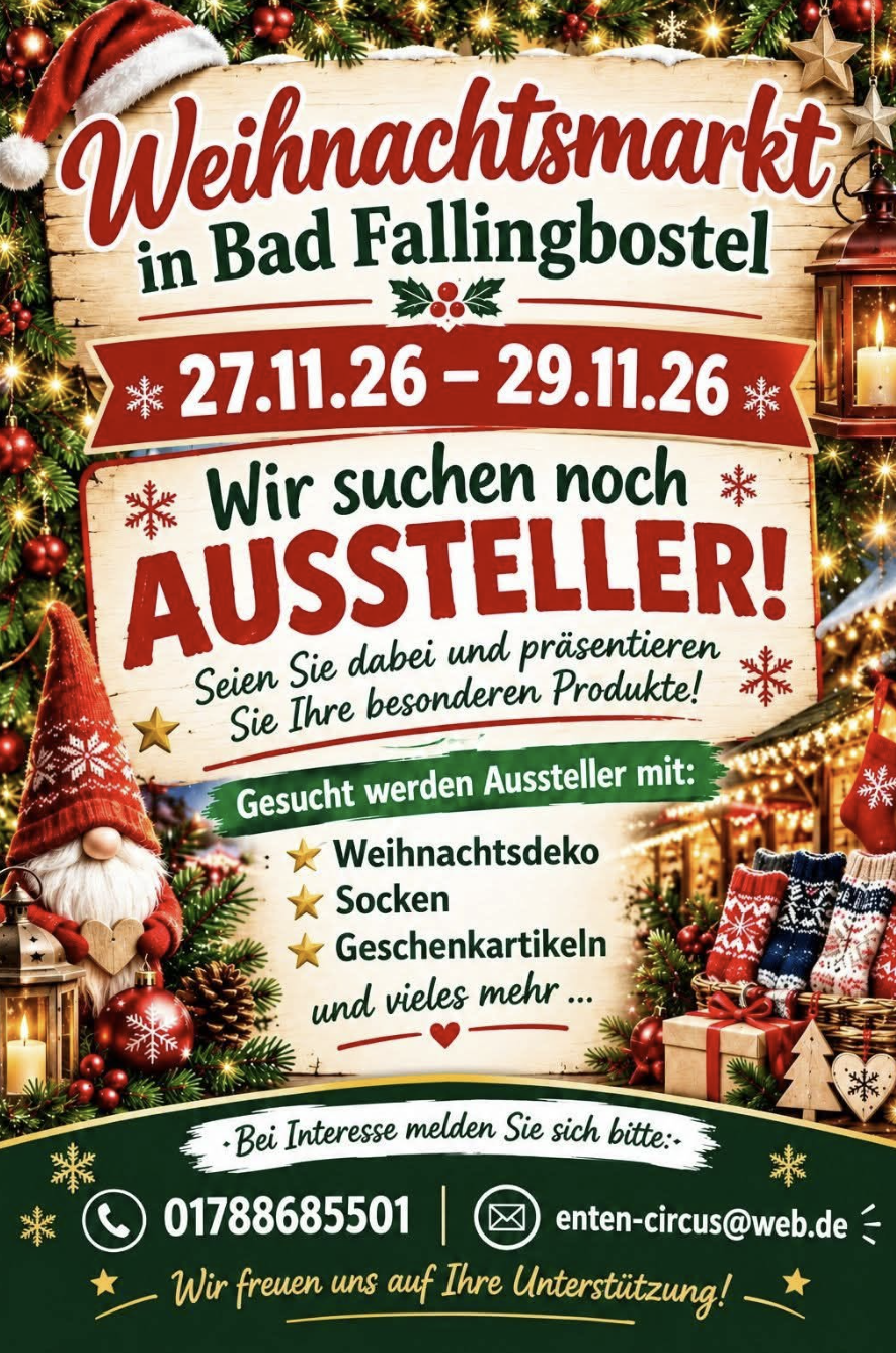 Hüttenzauber – Weihnachtsmarkt Bad Fallingbostel 2026